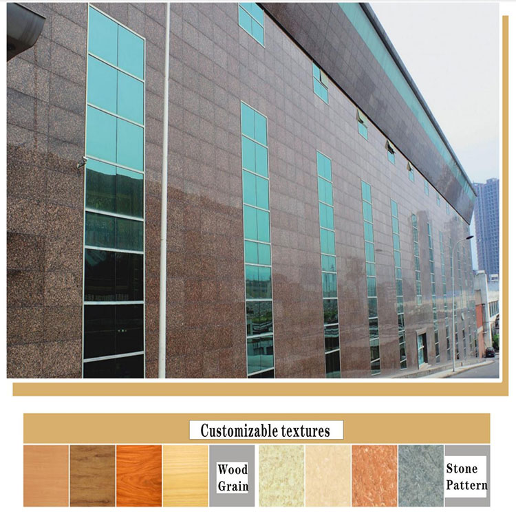 Pininturahan ang Aluminum Honey Comb Sandwich Metal Wall Cladding